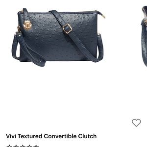 Vivi textured convertible clutch